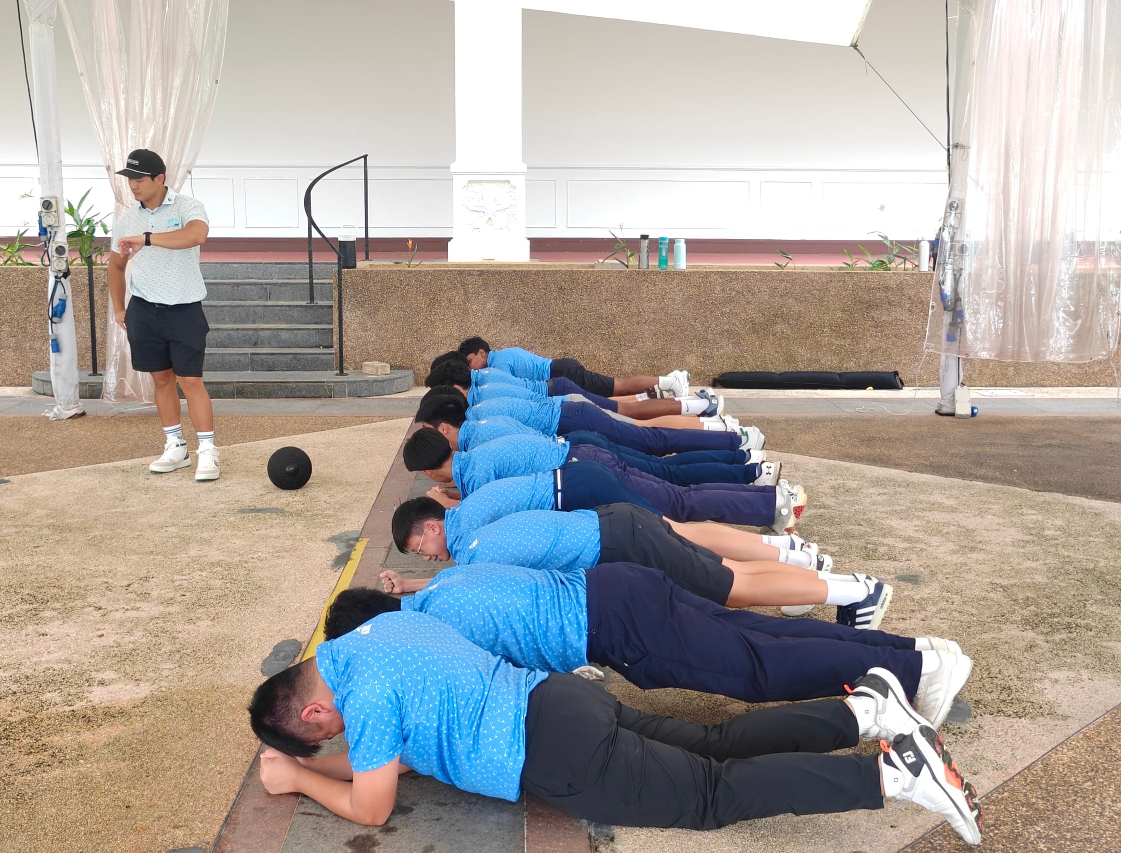 Our golfers building strength and endurance through physical conditioning